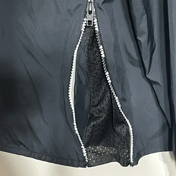 Victoria Secret PINK Jacket Wind Breaker X Blue & White Hooded Zip Up XS/S - Picture 4 of 13